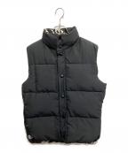 GIVENCHYジバンシィ）の古着「リバーシブル中綿ベスト」｜ブラック×ホワイト