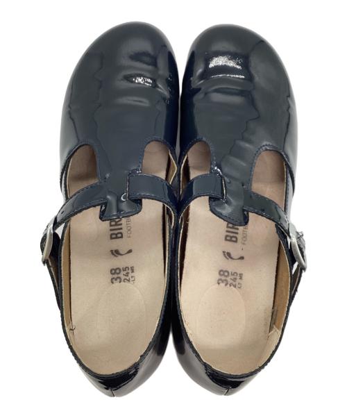 BIRKENSTOCK（ビルケンシュトック）BIRKENSTOCK (ビルケンシュトック) エナメルメリージェーンシューズ ネイビー サイズ:38の古着・服飾アイテム