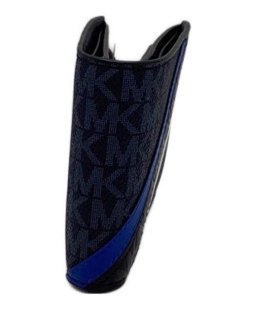 MICHAEL KORS（マイケル・コース）MICHAEL KORS (マイケル・コース) Cooper Logo Stripe Billfold Wallet With Passcase ネイビーの古着・服飾アイテム