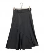 THE TOKYOザトーキョー）の古着「WASHABLE HIGH FANCTION JERSEY WRAP SKIRT」｜ブラック