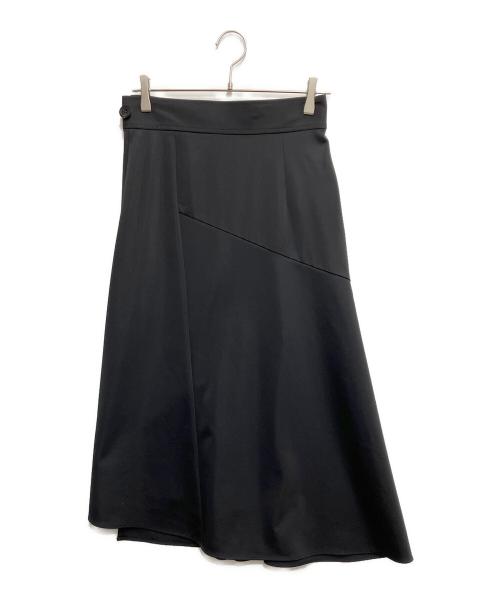 THE TOKYO（ザトーキョー）THE TOKYO (ザトーキョー) WASHABLE HIGH FANCTION JERSEY WRAP SKIRT ブラック サイズ:36の古着・服飾アイテム