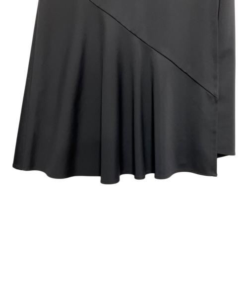THE TOKYO（ザトーキョー）THE TOKYO (ザトーキョー) WASHABLE HIGH FANCTION JERSEY WRAP SKIRT ブラック サイズ:36の古着・服飾アイテム