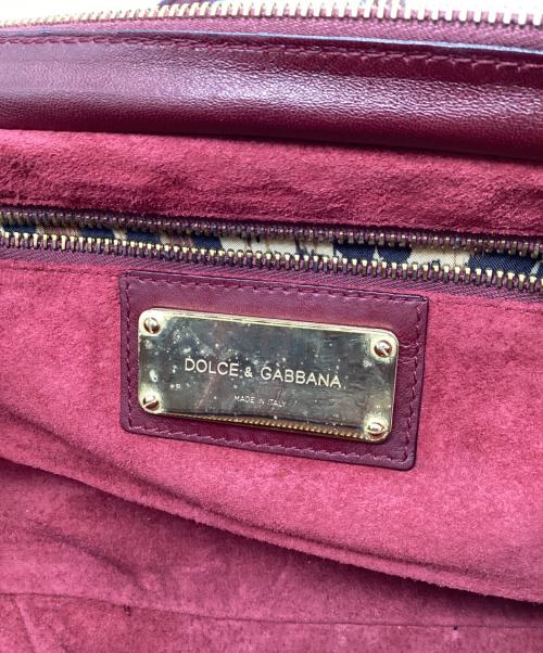 DOLCE & GABBANA（ドルチェ＆ガッバーナ）DOLCE & GABBANA (ドルチェ＆ガッバーナ) ハンドバッグ レッドの古着・服飾アイテム