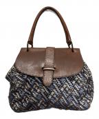 MARNIマルニ）の古着「ハンドバッグ」｜ブルー×ブラウン