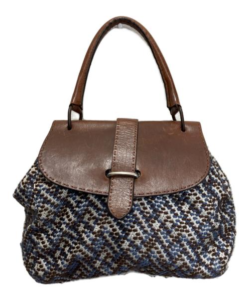 MARNI（マルニ）MARNI (マルニ) ハンドバッグ ブルー×ブラウンの古着・服飾アイテム