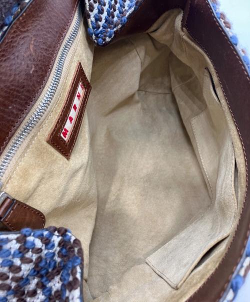 MARNI（マルニ）MARNI (マルニ) ハンドバッグ ブルー×ブラウンの古着・服飾アイテム