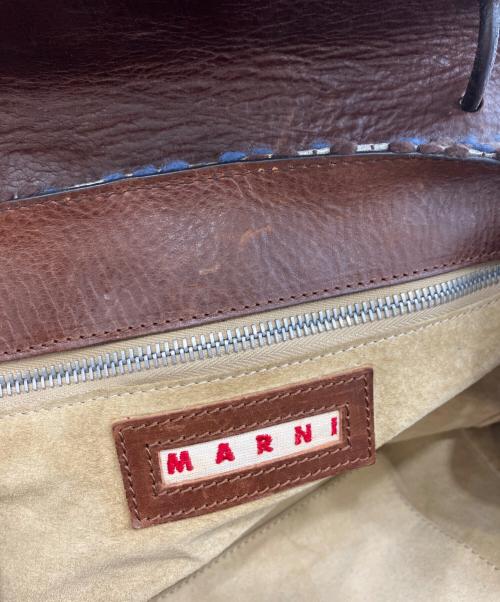 MARNI（マルニ）MARNI (マルニ) ハンドバッグ ブルー×ブラウンの古着・服飾アイテム