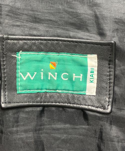 WINCH KIABI（ウィンチ キアビ）WINCH KIABI (ウィンチ キアビ) A-2 レザーフライトジャケット ブラック サイズ:不明の古着・服飾アイテム