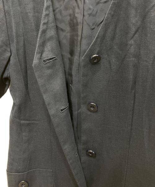 Yves Saint Laurent（イヴサンローラン）Yves Saint Laurent (イヴサンローラン) リネンシャツワンピース ネイビー サイズ:Mの古着・服飾アイテム