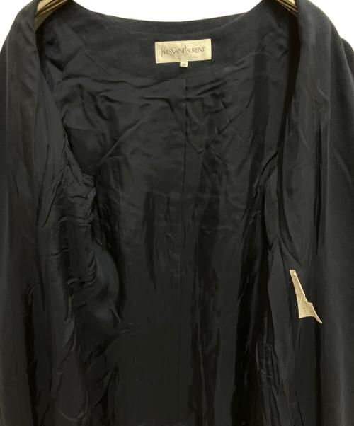 Yves Saint Laurent（イヴサンローラン）Yves Saint Laurent (イヴサンローラン) リネンシャツワンピース ネイビー サイズ:Mの古着・服飾アイテム
