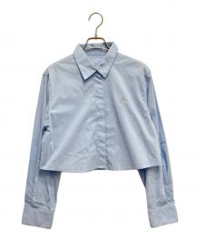 Rirandture（リランドチュール）の古着「ハートロゴ刺繍クロップドシャツ」｜ブルー