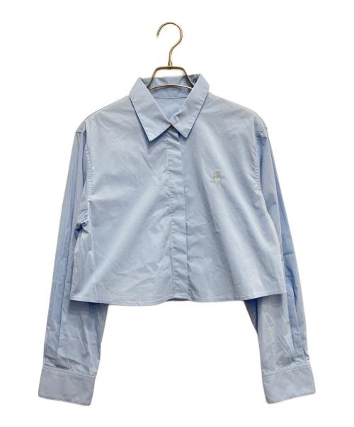 Rirandture（リランドチュール）Rirandture (リランドチュール) ハートロゴ刺繍クロップドシャツ ブルー サイズ:2の古着・服飾アイテム