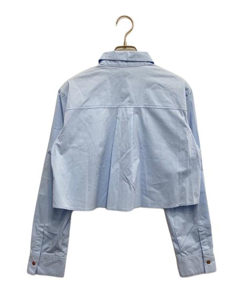 Rirandture（リランドチュール）Rirandture (リランドチュール) ハートロゴ刺繍クロップドシャツ ブルー サイズ:2の古着・服飾アイテム