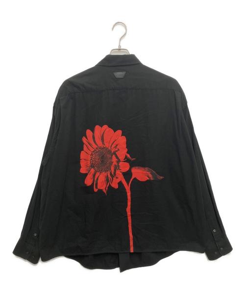 FORSOMEONE（フォーサムワン）FORSOMEONE (フォーサムワン) バックフラワープリントシャツ ブラック サイズ:46の古着・服飾アイテム