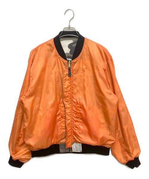 fostex garments（フォステックスガーメンツ）fostex garments (フォステックスガーメンツ) カモフラMA-1ジャケット ホワイト×ブラック サイズ:Lの古着・服飾アイテム