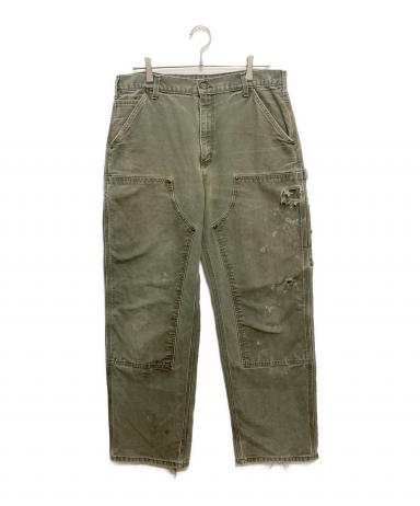Carhartt ダブルニー B05 MOS モスグリーン W38 ワークパンツ 中古・古着通販】CarHartt (カーハート) ダブルニーワークパンツ モス