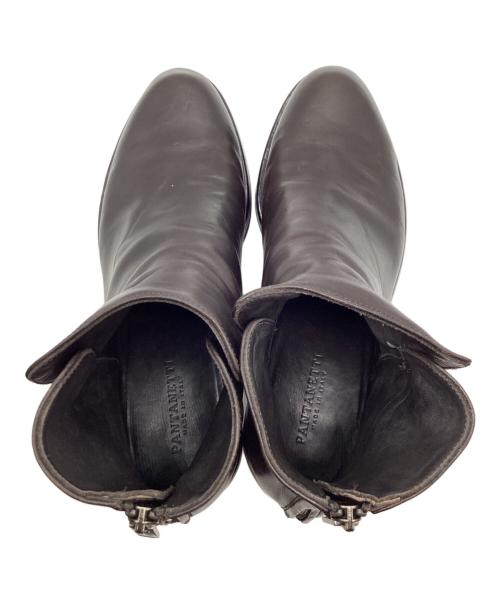 Pantanetti（パンタネッティ）PANTANETTI (パンタネッティ) ヴィンテージ加工バックジップブーツ ブラウン サイズ:43の古着・服飾アイテム