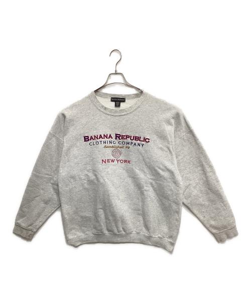 BANANA REPUBLIC（バナナリパブリック）BANANA REPUBLIC (バナナリパブリック) ロゴスウェット グレー サイズ:XLの古着・服飾アイテム