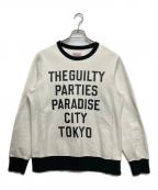 WACKO MARIAワコマリア）の古着「5段プリントクルーネックスウェット」｜ホワイト