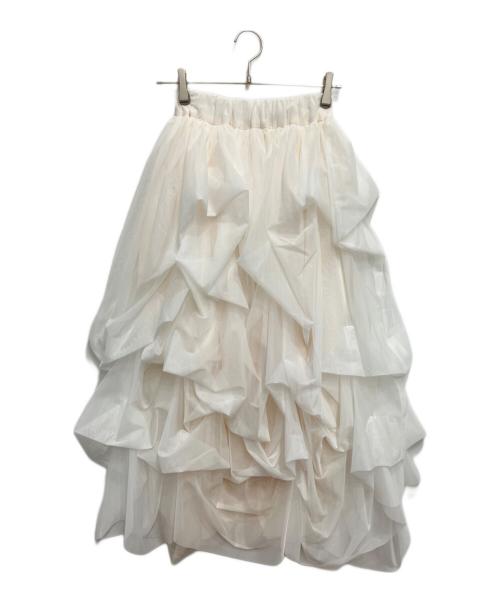 THE TOE（ザ・トゥー）THE TOE (ザ・トゥー) チュールスカート ホワイト サイズ:Sの古着・服飾アイテム