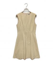 FOXEY NEWYORK（フォクシーニューヨーク）の古着「ノースリーブワンピース」｜ベージュ