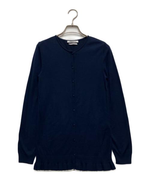 FOXEY NEWYORK（フォクシーニューヨーク）FOXEY NEWYORK (フォクシーニューヨーク) 丸首カーディガン ネイビー サイズ:38の古着・服飾アイテム