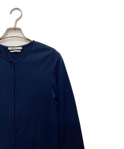 FOXEY NEWYORK（フォクシーニューヨーク）FOXEY NEWYORK (フォクシーニューヨーク) 丸首カーディガン ネイビー サイズ:38の古着・服飾アイテム