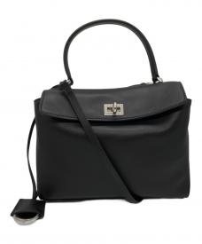 BALENCIAGAバレンシアガ）の古着「ロデオトップミニハンドル2WAYショルダーバッグ」｜ブラック