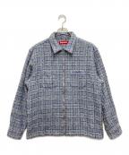 SUPREMEシュプリーム）の古着「Boucle Zip Up Shirt」｜ブルー