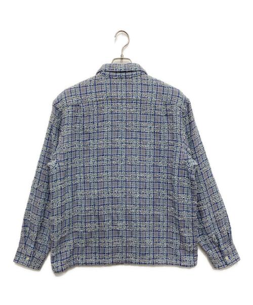 SUPREME（シュプリーム）SUPREME (シュプリーム) Boucle Zip Up Shirt ブルー サイズ:Lの古着・服飾アイテム
