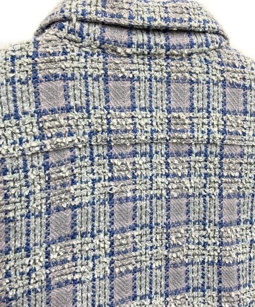 SUPREME（シュプリーム）SUPREME (シュプリーム) Boucle Zip Up Shirt ブルー サイズ:Lの古着・服飾アイテム