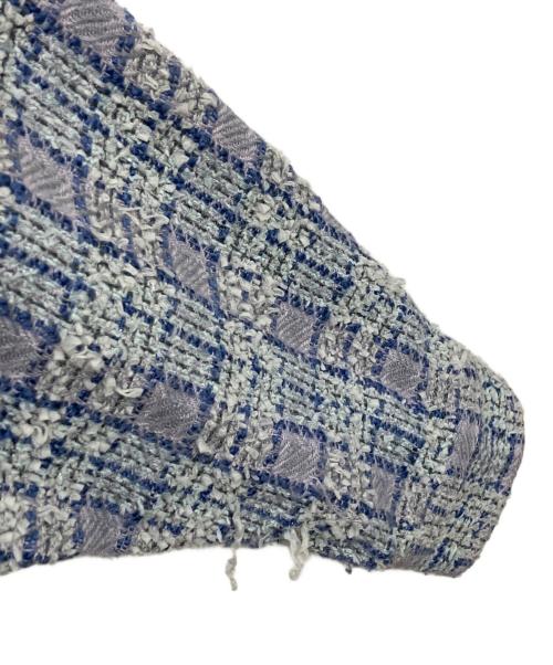 SUPREME（シュプリーム）SUPREME (シュプリーム) Boucle Zip Up Shirt ブルー サイズ:Lの古着・服飾アイテム