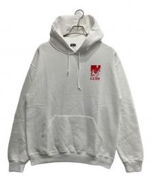 AKIRA ART OF WALL（アキラ アート オブ ウォール）の古着「プルオーバーパーカー」｜ホワイト