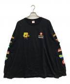 SUPREMEシュプリーム）の古着「Sponge Bob Castelli Cycling L S Tee」｜ブラック