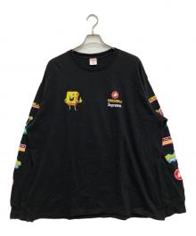 SUPREME（シュプリーム）の古着「Sponge Bob Castelli Cycling L S Tee」｜ブラック