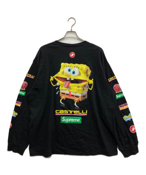 SUPREME（シュプリーム）SUPREME (シュプリーム) Sponge Bob Castelli Cycling L S Tee ブラック サイズ:XXLの古着・服飾アイテム