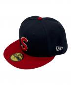 New Era×SUPREMEニューエラ×シュプリーム）の古着「Reaper S Logo CAP」｜ネイビー×レッド