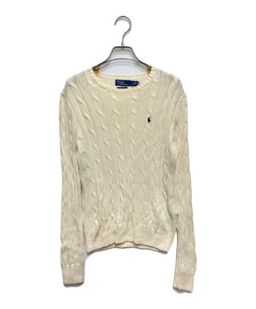 POLO RALPH LAUREN（ポロ・ラルフローレン）POLO RALPH LAUREN (ポロ・ラルフローレン) ピマコットンケーブルニット アイボリー サイズ:Mの古着・服飾アイテム