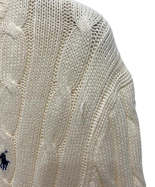 POLO RALPH LAUREN（ポロ・ラルフローレン）POLO RALPH LAUREN (ポロ・ラルフローレン) ピマコットンケーブルニット アイボリー サイズ:Mの古着・服飾アイテム