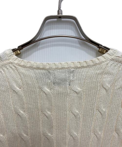 POLO RALPH LAUREN（ポロ・ラルフローレン）POLO RALPH LAUREN (ポロ・ラルフローレン) ピマコットンケーブルニット アイボリー サイズ:Mの古着・服飾アイテム