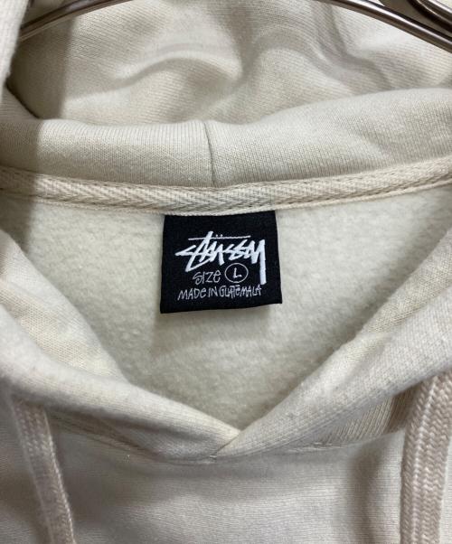 stussy（ステューシー）stussy (ステューシー) BACK APPLIQUE HOODIE アイボリー サイズ:Lの古着・服飾アイテム