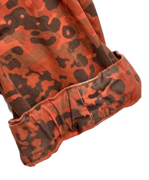 DIESEL（ディーゼル）DIESEL (ディーゼル) カモフラ柄ロゴ刺繍モッズコート オレンジ サイズ:Sの古着・服飾アイテム