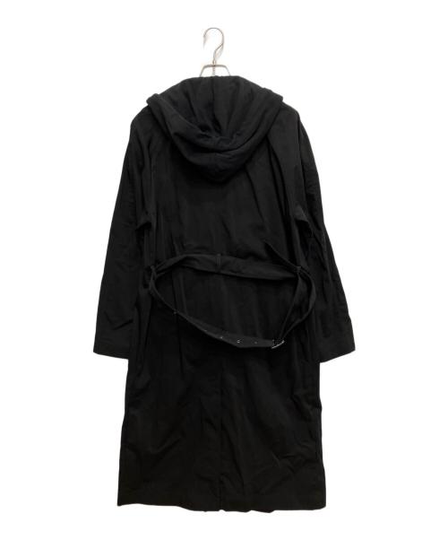 DIESEL（ディーゼル）DIESEL (ディーゼル) Trench in nylon twill with hood ブラック サイズ:48の古着・服飾アイテム