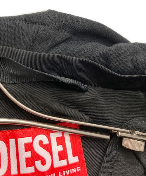 DIESEL（ディーゼル）DIESEL (ディーゼル) Trench in nylon twill with hood ブラック サイズ:48の古着・服飾アイテム