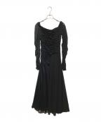 ERADIEエラディエ）の古着「Lace＆Churu switching dress」｜ブラック