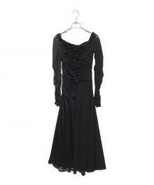 ERADIE（エラディエ）の古着「Lace＆Churu switching dress」｜ブラック