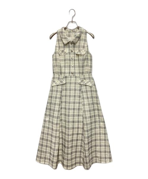 HER LIP TO（ハーリップトゥ）HER LIP TO (ハーリップトゥ) Faubourg Tweed Dress アイボリー サイズ:Sの古着・服飾アイテム