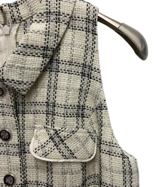 HER LIP TO（ハーリップトゥ）HER LIP TO (ハーリップトゥ) Faubourg Tweed Dress アイボリー サイズ:Sの古着・服飾アイテム