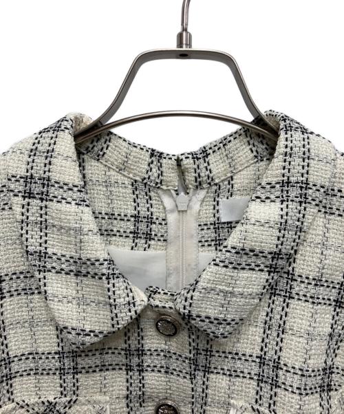 HER LIP TO（ハーリップトゥ）HER LIP TO (ハーリップトゥ) Faubourg Tweed Dress アイボリー サイズ:Sの古着・服飾アイテム