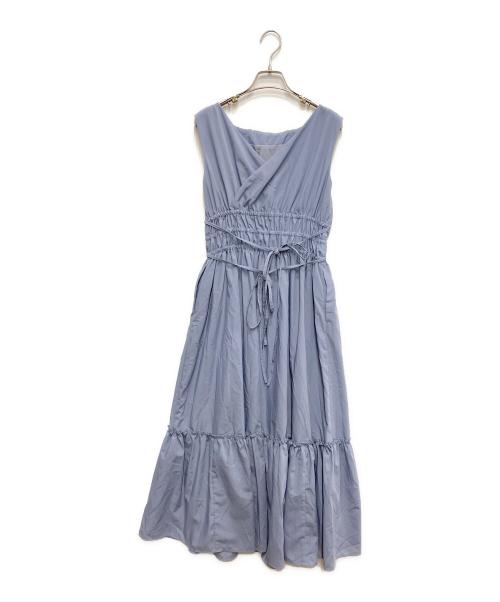 HER LIP TO（ハーリップトゥ）HER LIP TO (ハーリップトゥ) Riviera Double Bow Dress ブルー サイズ:Sの古着・服飾アイテム
